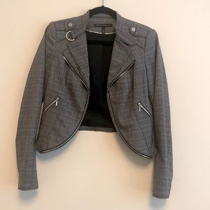 White House Black Market Plaid Moto Jacket